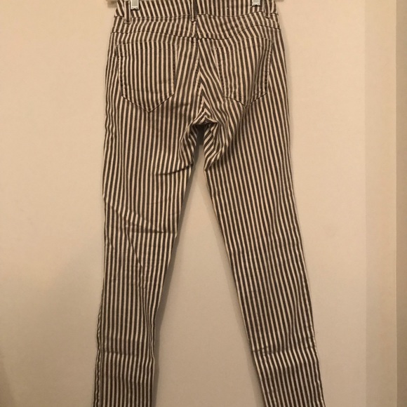 Black & White Striped Skinny Jeans - Picture 3 of 5